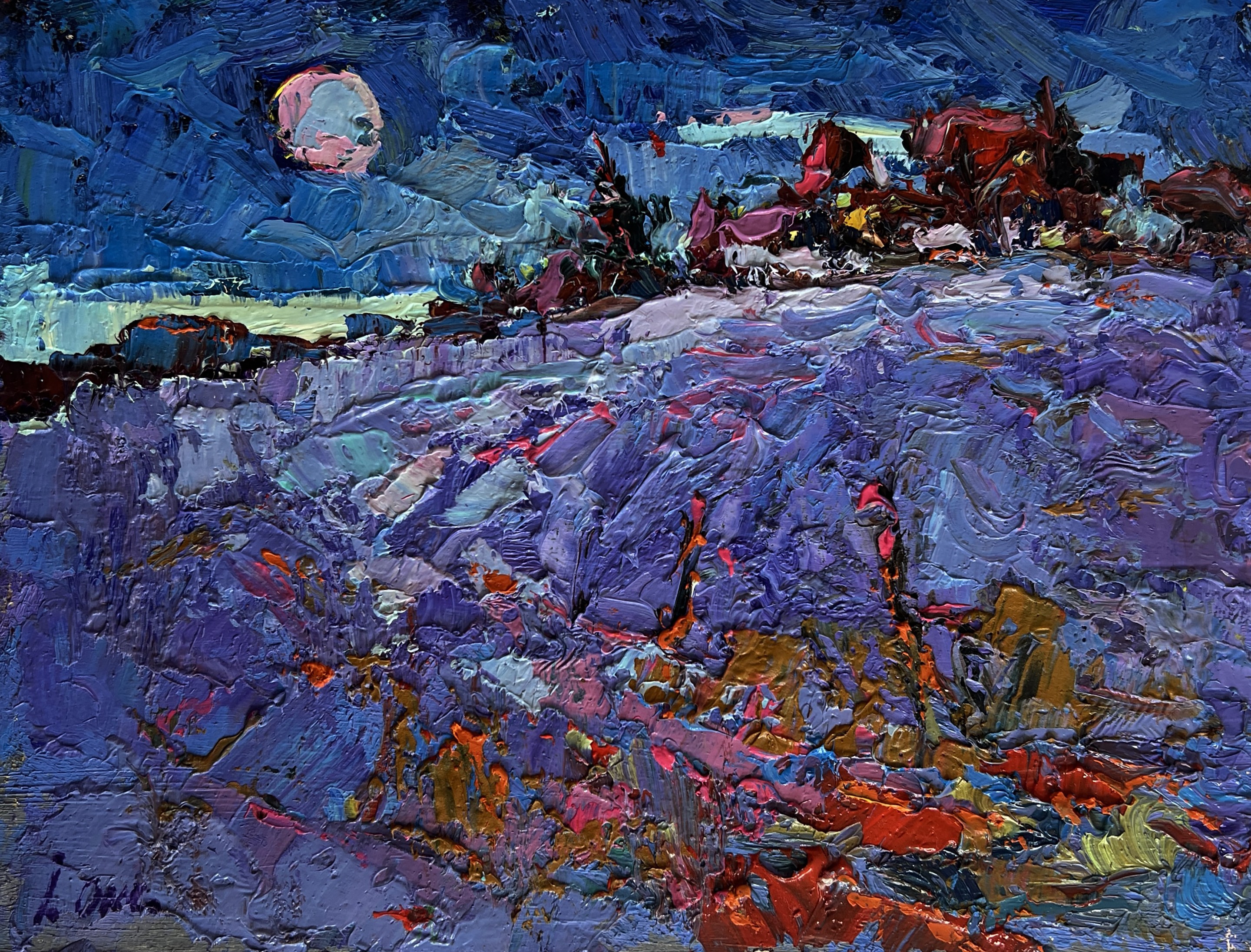 Oksana Ivanyuk, Moonlit night in the field Oksana Ivanyuk, Moonlit night in the field