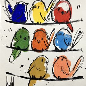 Gemälde, Les oiseaux voyageurs, David Jamin
