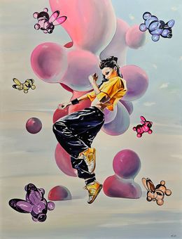 Gemälde, Tiktok girl dancing - Right part of the diptych, Konovalov Igor