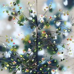 Peinture, Calm Summer, Diptych, Anastassia Skopp