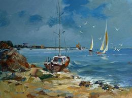 Gemälde, Preparing for a sea voyage, Suprunchuk Yuriy
