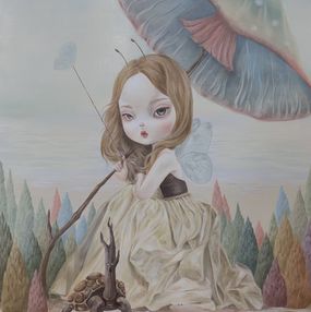 Gemälde, Red Thread (a wounded branch), Eunjoo Kim