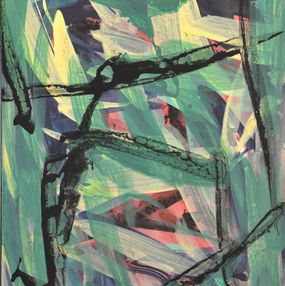Gemälde, Composition vert et noir, Rudolf Wiesinger