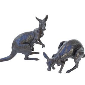 Sculpture, Les deux kangourous roux, Damien Colcombet