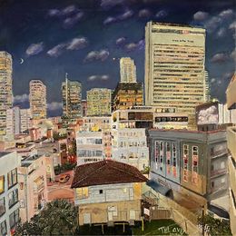 Painting, The City Doesn’t Sleep, Helena Liberman