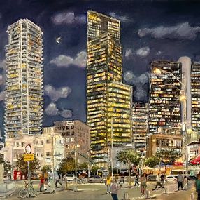 Gemälde, Tel Aviv Lights, Helena Liberman