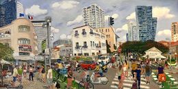 Painting, Rothschild Avenue, Helena Liberman