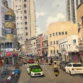Gemälde, Tel Aviv Scene, Helena Liberman