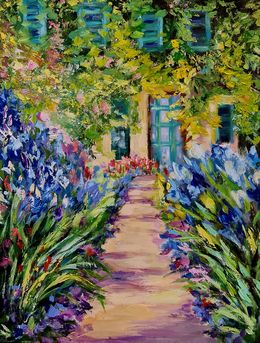 Painting, Provence. The flowering of irises" impressionistic landscape of the Volsky Lily?, Lilya Volskaya