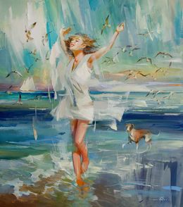 Gemälde, Meeting the sea, Vasyl Khodakivskyi