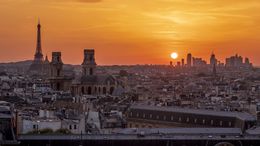 Photography, Coucher du soleil sur Paris, Théo Castillon