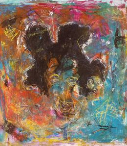 Peinture, Portrait of Jean Basquiat, Gbemileke Blessing Adegboro