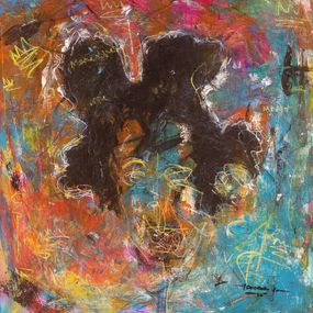 Gemälde, Portrait of Jean Basquiat, Gbemileke Blessing Adegboro
