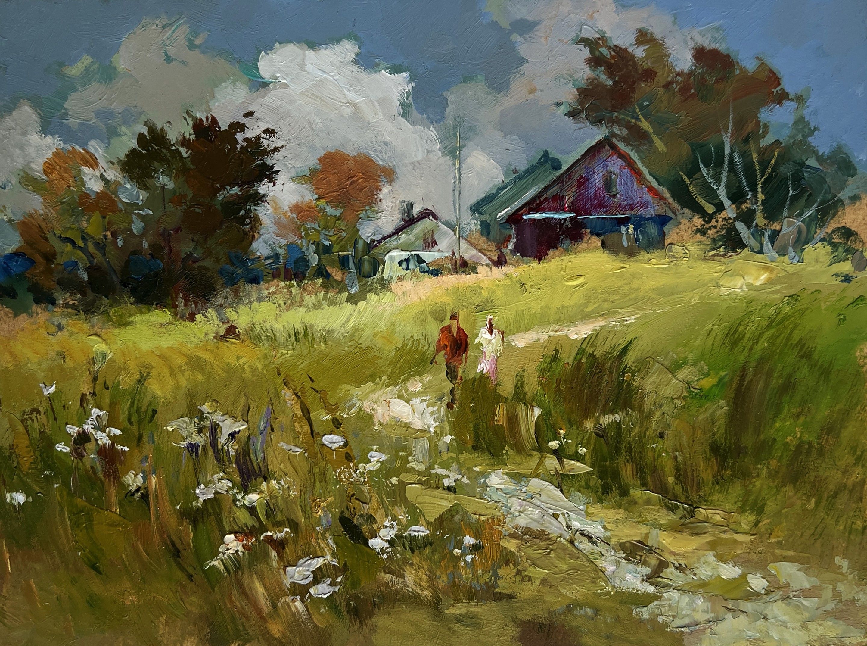 Suprunchuk Yuriy, A couple walking through a field Suprunchuk Yuriy, A couple walking through a field
