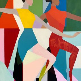 Gemälde, Dancing in Tandem, Barbara Schaumann