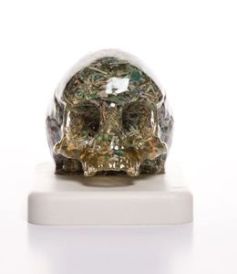 Sculpture, Death + Taxes (Small Skull), Imbue