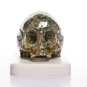 Sculpture, Death + Taxes (Small Skull), Imbue
