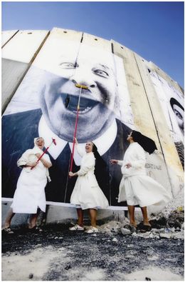 Print, 8 mm, face to face, nuns in action, JR