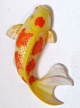 Sculpture, Yellow koi carp, Vanessa Bonino