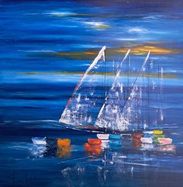 Peinture, Voyage Nocturne, Michel Saint-Luc
