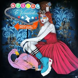 Gemälde, Alice et le Flamant, Caro Graffiti