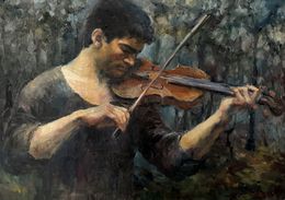 Painting, Violist, Liubou Sas
