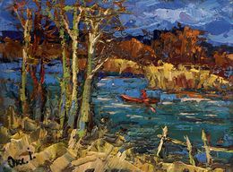 Gemälde, Autumn river waters, Oksana Ivanyuk