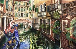 Peinture, Watercity of venice, Won Chin Tong