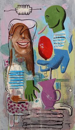 Peinture, Le tuteur et la table basse, Flavien Couche