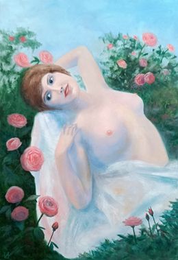 Peinture, Among the Roses, Ljuba Ananina