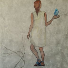 Gemälde, Walls with stories. The blue bird., Ema Szabo