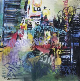 Gemälde, New York Streets N°53 - Art urbain coloré, Tania Caggini