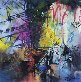 Gemälde, New York Streets N°18 - Art urbain coloré, Tania Caggini