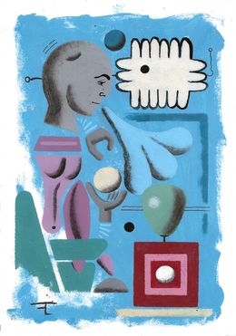 Painting, Le colis, Flavien Couche