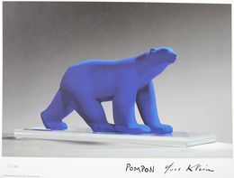 Édition, Ours Pompon Klein print, François Pompon et Yves Klein