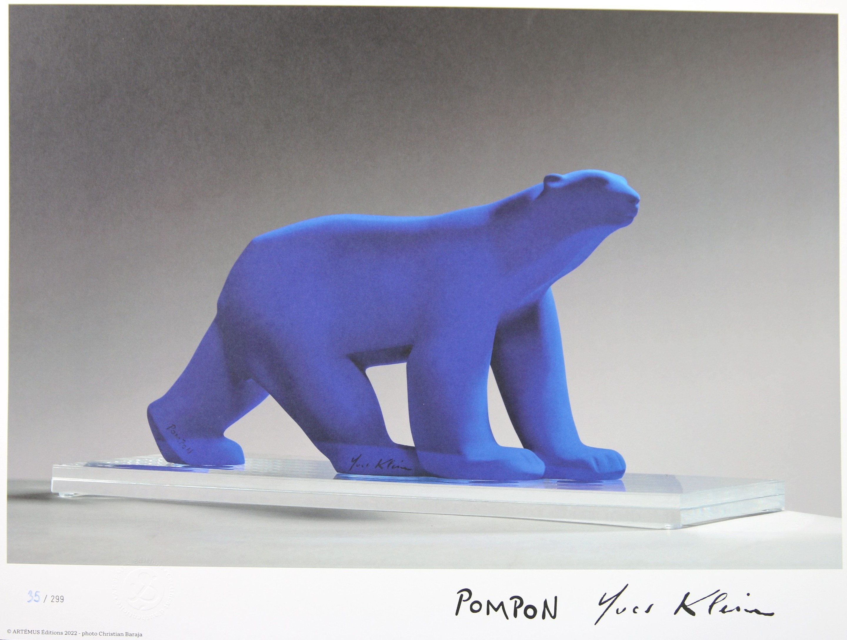 François Pompon et Yves Klein, Ours Pompon Klein print François Pompon et Yves Klein, Ours Pompon Klein print