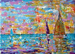 Peinture, Golden Sunset, Rakhmet Redzhepov (Ramzi)