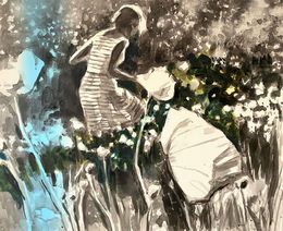 Painting, Les coquelicots, Valérie Betoulaud
