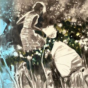 Gemälde, Les coquelicots, Valérie Betoulaud