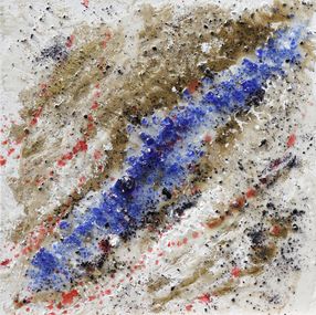 Gemälde, Lapis-lazuli - Abstraction texturée, Jouane