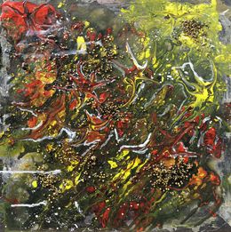 Peinture, Brouillard neuronal - Abstraction texturée, Jouane