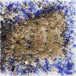 Gemälde, Or et Lapis-lazuli - Abstraction texturée, Jouane