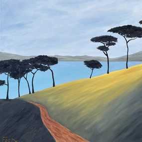Gemälde, Le sentier côtier, Frédéric Cadiou