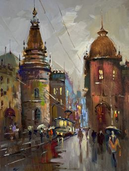 Painting, Dynamics of urban life, Suprunchuk Yuriy