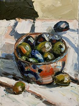 Gemälde, Green black olives, Schagen Vita