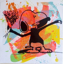 Gemälde, Snoopy aux Fleurs Banksy, PyB