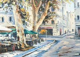 Painting, Parisian Café, Narek Qochunc