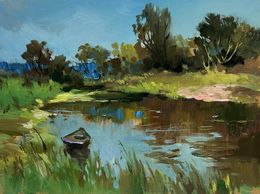 Gemälde, Summer in green banks, Suprunchuk Yuriy