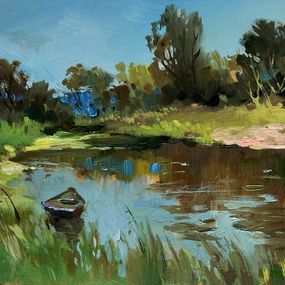 Painting, Summer in green banks, Suprunchuk Yuriy