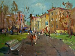 Gemälde, Golden autumn in the park, Suprunchuk Yuriy
